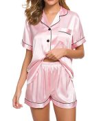 Sponeed Women's Short Sleeve Top with Shorts Sleepwear - Image 2