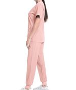 Sponeed Women's Scrub Set Medical Uniform Scrub Uniform Top and Pants - Image 2