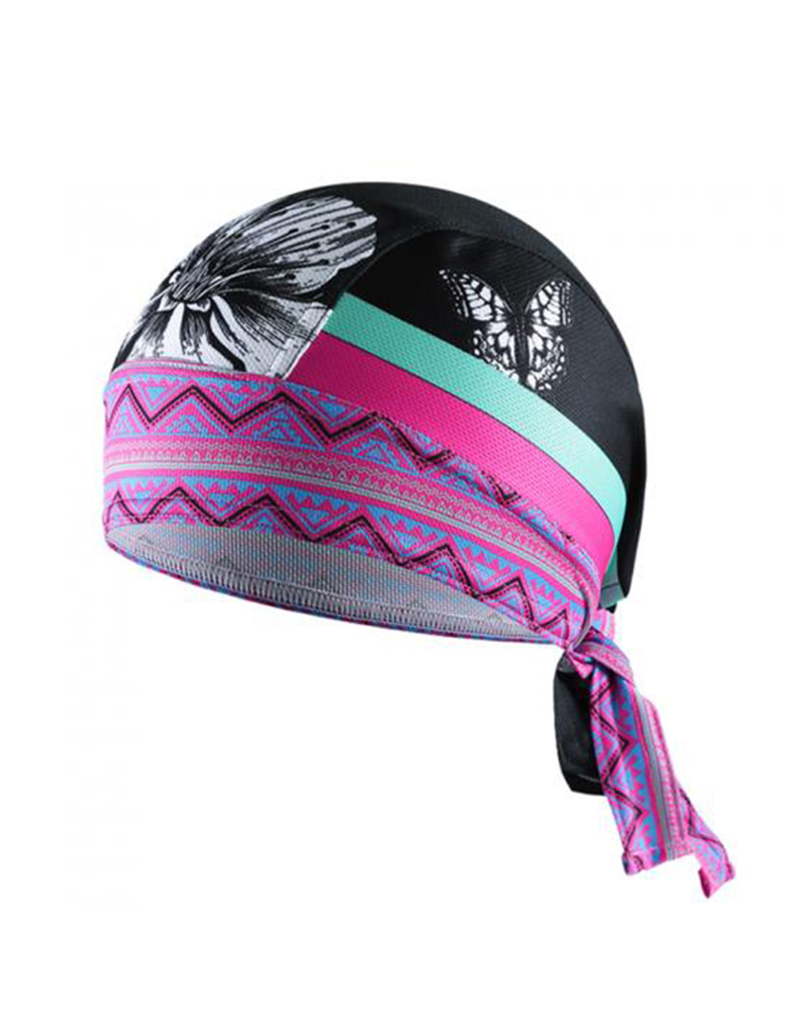 Cycling Hat Cap Mask-ztj488019 (4) Women Cycling Caps Butterfly MTB Road Riding Headscarf - Image 1