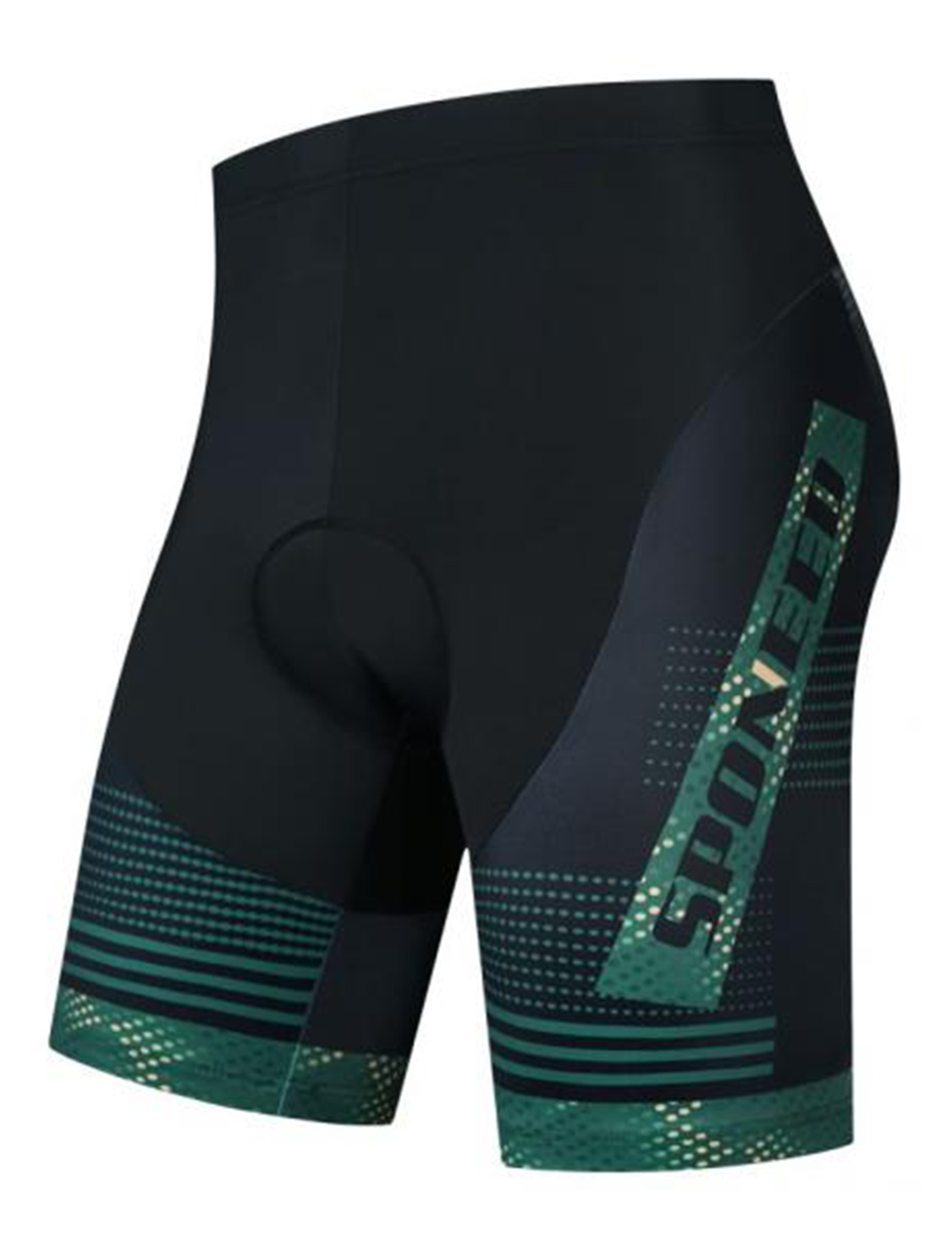 Cycling Shorts-QXFM5NS004-2-DG (1) Sponeed Mens Cycling Shorts Dark Green Padded Road Bike Spin Tights - Image 1