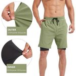 Men's 2-in-1 Athletic Running Shorts with Pockets, Quick-Dry Lightweight for Gym Training & Outdoor Sports, 7" Athletic Workout Shorts - Image 5