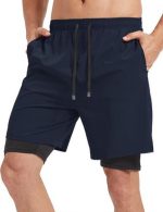 Men's 2-in-1 Athletic Running Shorts: 7" Quick-Dry & Breathable Athletic Training Shorts with Pockets for Gym & Outdoor Sports - Image 6