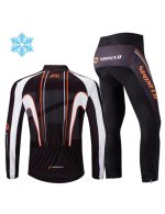Men Winter Cycling Uniforms Bike Jersey Windproof Bike Pants - Image 2
