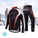 Men Winter Cycling Uniforms Bike Jersey Windproof Bike Pants - Image 6