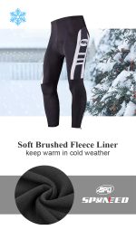 Men's Cycling Bike Trousers Windproof Fleece Bicycle Pants Warm - Image 5