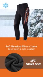 Men's Cycling Bike Trousers Windproof Fleece Bicycle Pants Warm - Image 5