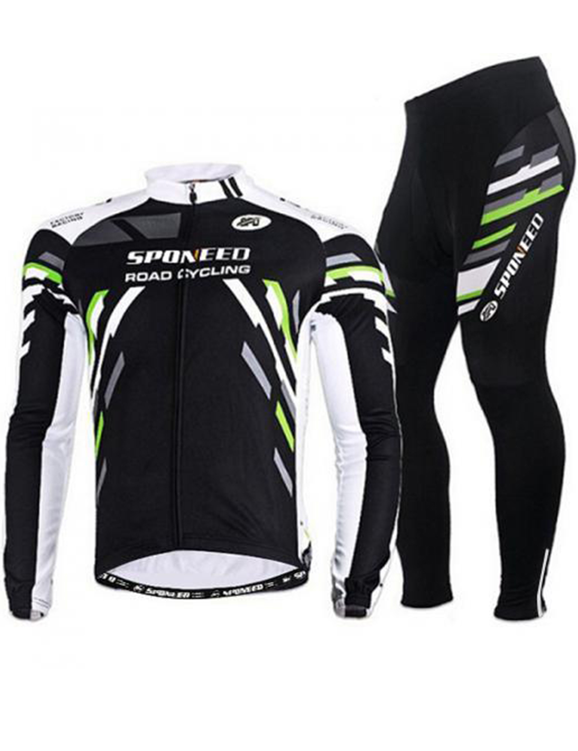 Long Sleeve Cycling Clothing Set-QXFM5NL001-0 (1) Cycling Jersey Pants Sets Spring Outdoor Bike Sportswear Compression - Image 1