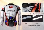 Men's Long Sleeve Bike Reflective Full Zip Bicycle Shirts Pockets - Image 4