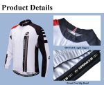 Men's Long Sleeve Bike Reflective Full Zip Bicycle Shirts Pockets - Image 4