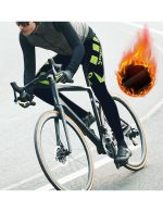 Padded Thermal Fleece Bicycle Pants Men's Windproof Biking Trousers - Image 2