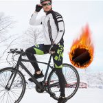Padded Thermal Fleece Bicycle Pants Men's Windproof Biking Trousers - Image 9