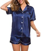 Sponeed Women's Sleepwear Short Sleeve Top with Pants - Image 2