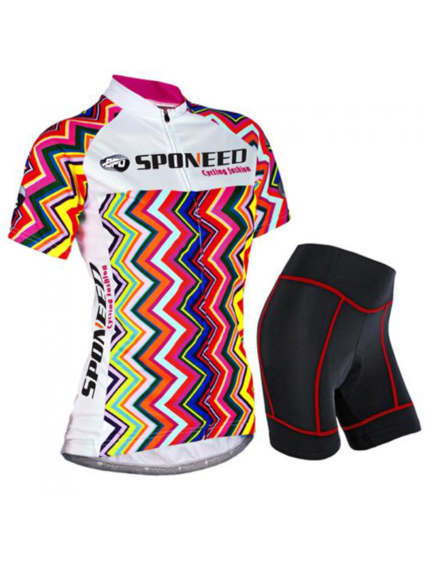 Short Sleeve Cycling Clothing Set-QXFF5NS003-0 (1) Women's Cycling Jersey T-Shirt Short Sleeve Sets Breathable - Image 1