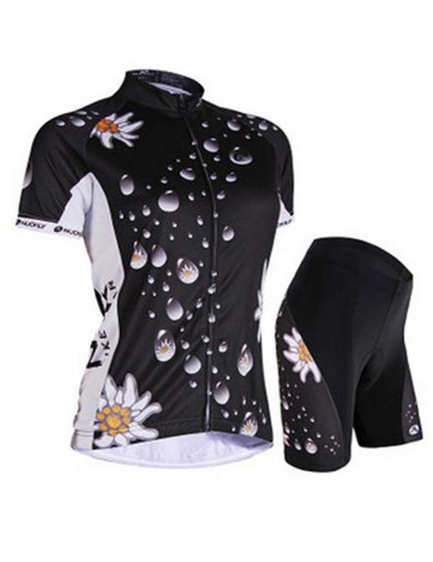Short Sleeve Cycling Clothing Set-QXFF5NS022-0 (1) Cycling Jersey & Short sets Gym Spinning Wear Tights Cycle Clothing - Image 1