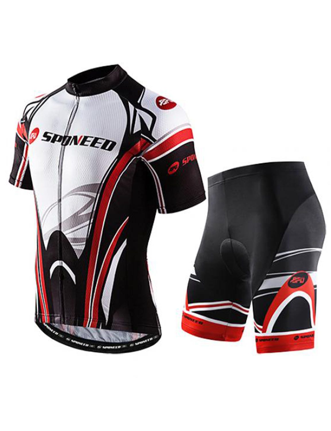 Short Sleeve Cycling Clothing Set-QXFM5NS002-0 (3) Bicycle Jersey Pad Bike Shorts Suits for Men Biking Sets - Image 1