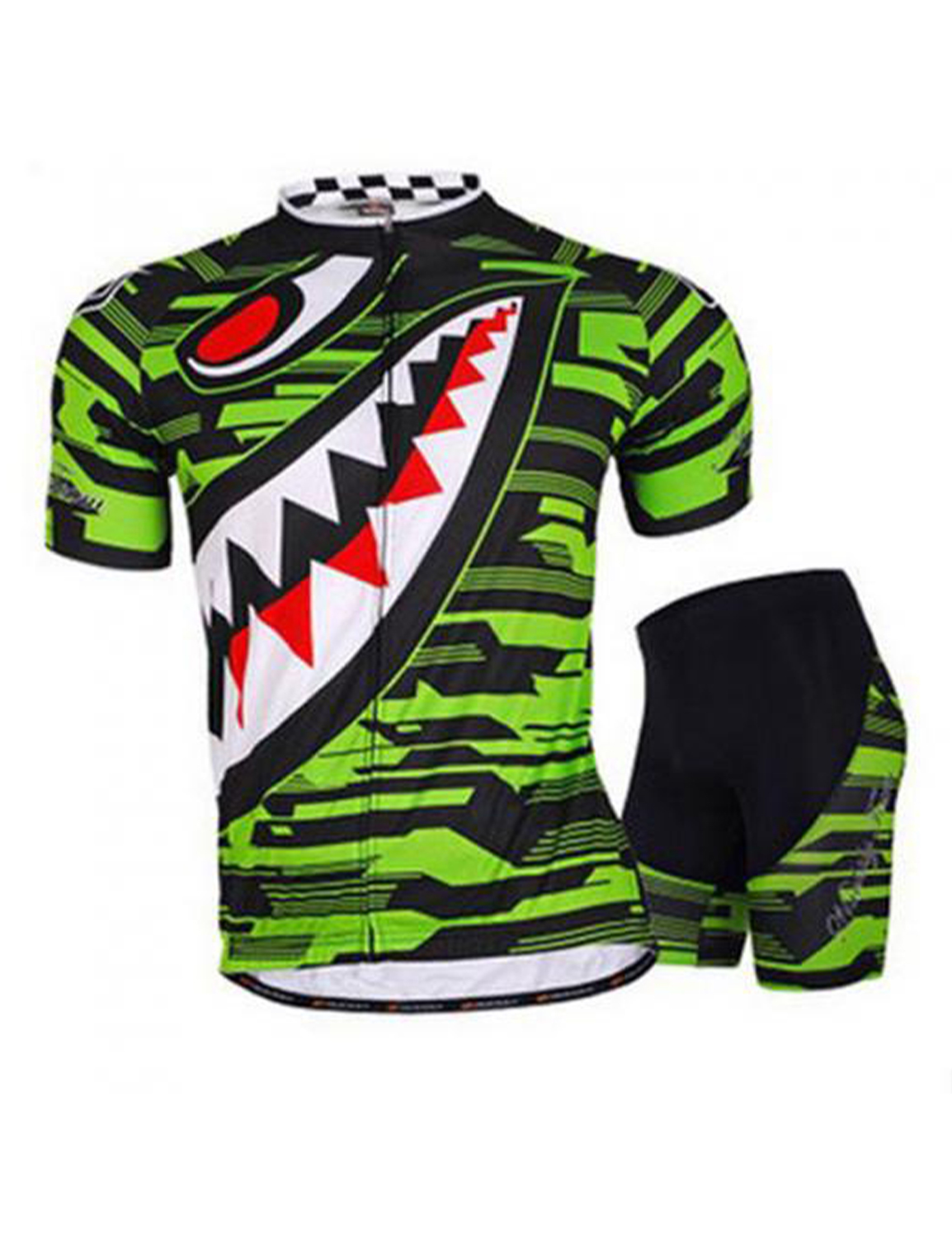 Short Sleeve Cycling Clothing Set-QXFM5NS005 (1) Men's Bicycle Shirt Cycle Shorts Outdoor & Indoors Biker Sportswear - Image 1