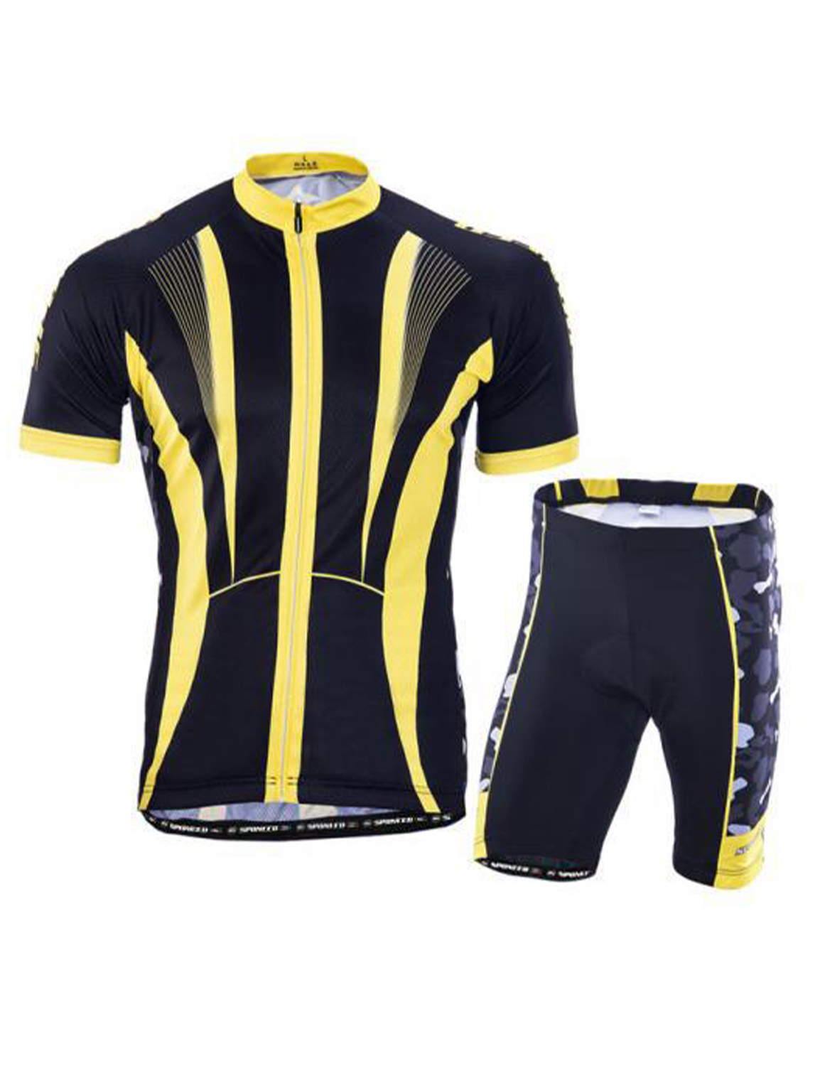 Short Sleeve Cycling Clothing Set-QXFM5NS048-0 (1) Men's Bike Jersey & Shorts MTB Road Cycling Sportswear - Image 1