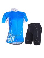 Womens Cycling Jersey 4D Silica Padded Biking Shorts Suit US XS-XL