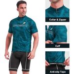 Men's Cycling Jerseys Tops Biking Shirts Short Sleeve Bike Clothing Full Zipper Bicycle Jacket with Pockets - Image 6