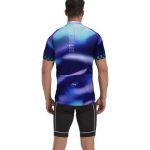 Men's Cycling Jerseys Tops Biking Shirts Short Sleeve Bike Clothing Full Zipper Bicycle Jacket with Pockets - Image 2