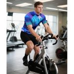 Men's Cycling Jerseys Tops Biking Shirts Short Sleeve Bike Clothing Full Zipper Bicycle Jacket with Pockets - Image 7