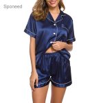 Sponeed Womens Short Sleeves Sleepwear Sets - Image 3