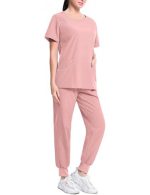 Sponeed Women's Scrub Set Medical Uniform Scrub Uniform Top & Pants