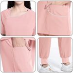 Sponeed Women's Scrub Set Medical Uniform Scrub Uniform Top & Pants - Image 4