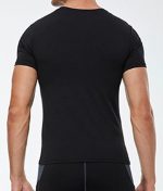 Sponeed Men's Black Crewneck Running Workout Shirt Sports Jersey - Image 2
