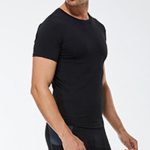 Sponeed Men's Black Crewneck Running Workout Shirt Sports Jersey - Image 6