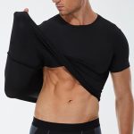 Sponeed Men's Black Crewneck Running Workout Shirt Sports Jersey - Image 5