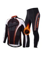 Men Winter Cycling Uniforms Bike Jersey Windproof Bike Pants