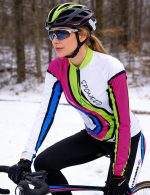 Women Cycling Jersey & Pants Warm Bike Sportswear With Fleece Thermal - Image 2