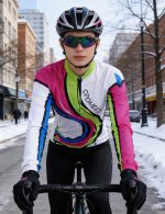 Ladies Cycling Jersey Thermal Fleece Bike Jackets Full Zipper - Image 5