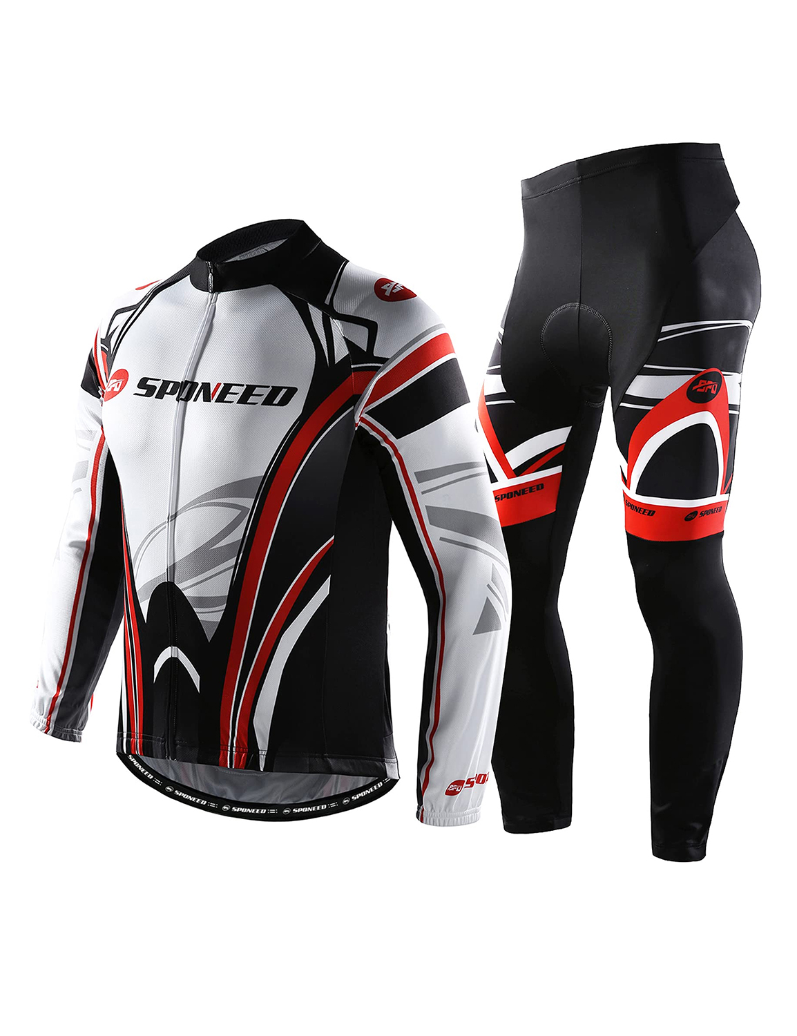 QXFM5NL002-red (1) Men's Racing Bike Jerseys Pants Pro Custom Cycling Clothes Suits - Image 1