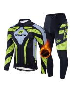 Padded Mens Winter Jackets Pants Pro Team Bicycle Clothing Kits