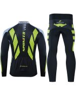 Padded Mens Winter Jackets Pants Pro Team Bicycle Clothing Kits - Image 2