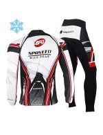 Fleece Men's Cycling Jersey Suits Windproof Bike Shirt Trousers - Image 2