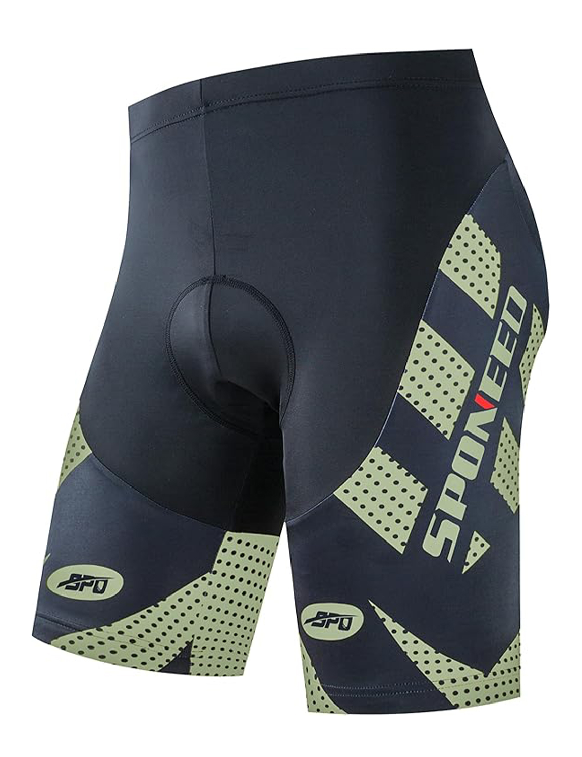 QXFM5NS004-2-army green (1) sponeed Men's Cycling Shorts 4D Padded Bicycle Riding Pants Bike Biking Clothes Cycle Wear Tights - Image 1