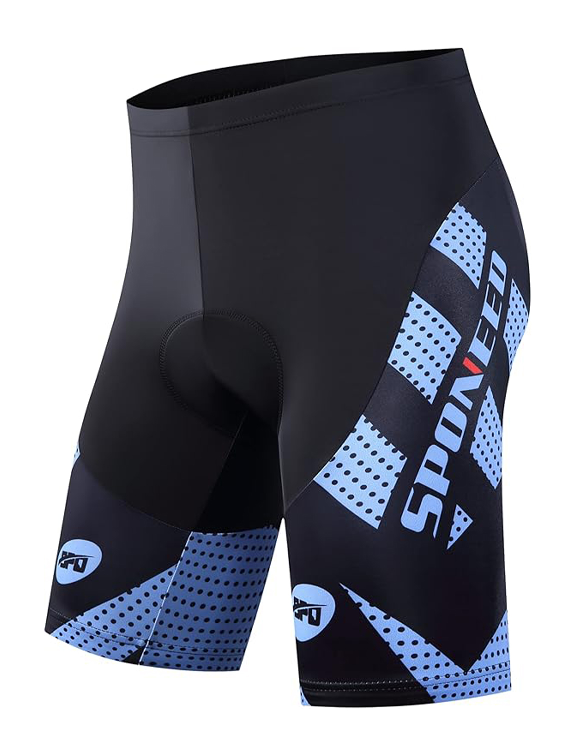 QXFM5NS004-2-light blue (1) sponeed Men's Cycling Shorts 4D Padded Bicycle Riding Pants Bike Biking Clothes Cycle Wear Tights - Image 1