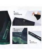 Sponeed Mens Cycling Shorts Dark Green Padded Road Bike Spin Tights - Image 3