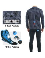 Sponeed Men’s Long Sleeve Bike Riding Outfits Including Padded Pants for Mountain and Road Cycling - Image 2