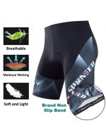 Sponeed Mens Cycling Shorts with Gel Padding Road Bike Clothing Gray - Image 3