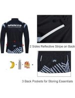 Men’s Cycling Cothing Sets Long Sleeved Bicycle Jersey and Pants Kits Road Bike Cyclist Wear - Image 5