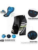 Men's Cycling Shorts 4D Gel Padding Compression Biking Half Pants - Image 4