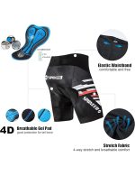 Men's Cycling Shorts 4D Gel Padding Compression Biking Half Pants - Image 6