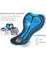 Men's Cycling Shorts 4D Gel Padding Compression Biking Half Pants - Image 5