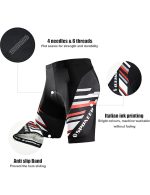 Men's Cycling Shorts 4D Gel Padding Compression Biking Half Pants - Image 4