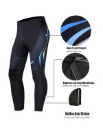 Men's Bicycle Pants 4D Padded Road Cycling Tights Leggings Outdoor Cyclist Riding Bike Wear - Image 6