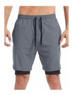 Men's 2-in-1 Athletic Running Shorts with Pockets, Quick-Dry & Lightweight for Gym & Outdoor Workouts, 7" Athletic Sport Training Shorts for Men - Image 3